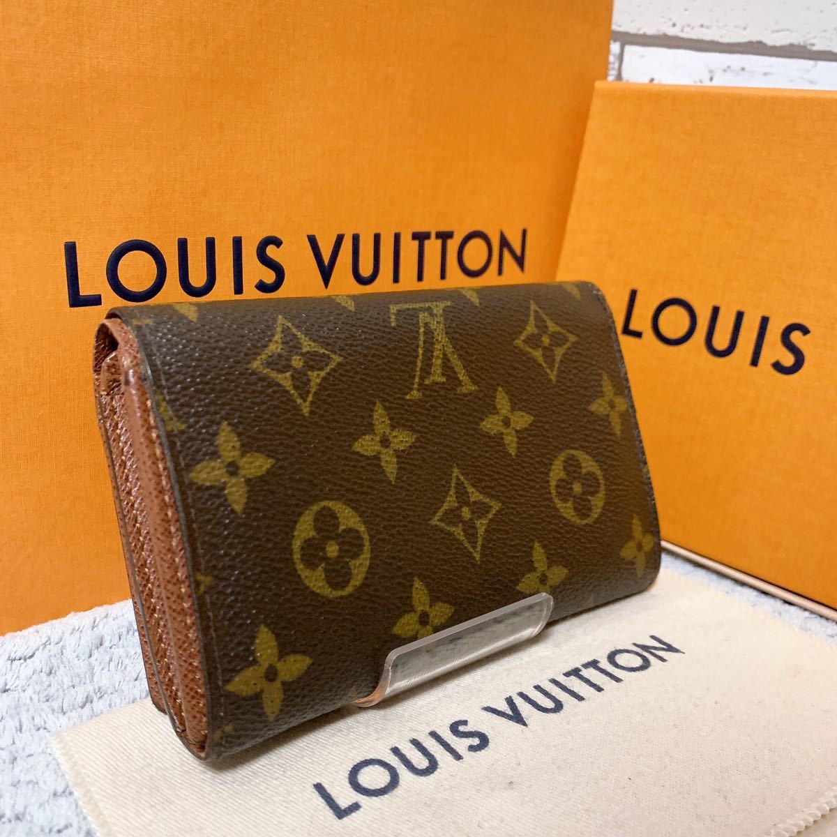 極美品】 ルイヴィトン ポルトフォイユ トレゾール モノグラム L字