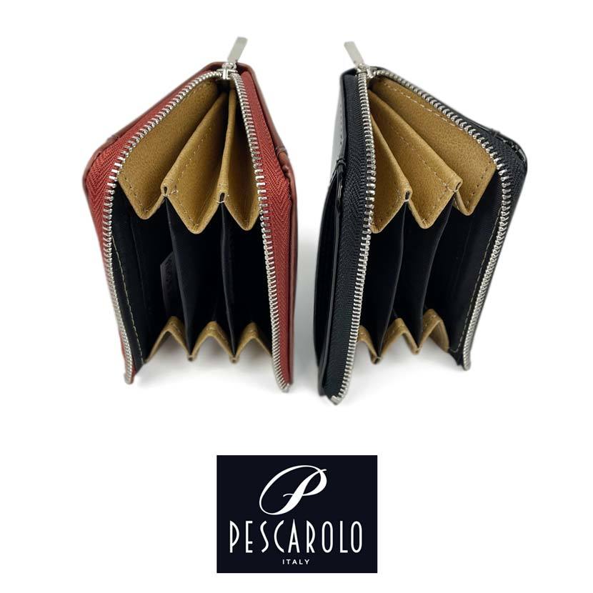 全2色 PESCAROLO ペスカロロ イタリアンレザーL字ファスナー 小銭入れ カードケース_画像4