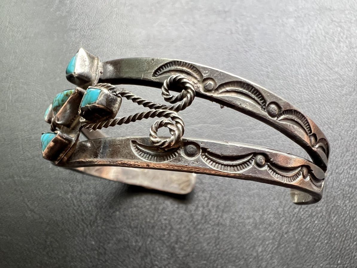 NAVAJO【OLD PAWN】1940's coin silver スパイダーウェブ NAVAJO【OLD PAWN】1940's coin silver スパイダーウェブ