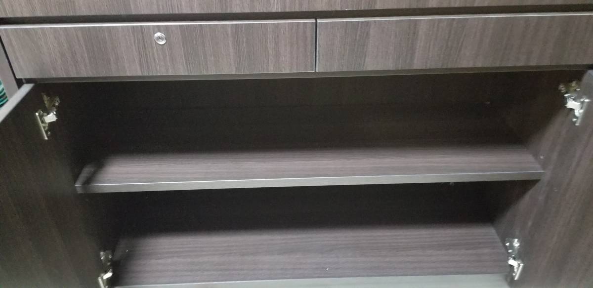 木製ショーケースカウンター】LEDライト付き 2台セット 引き取り限定