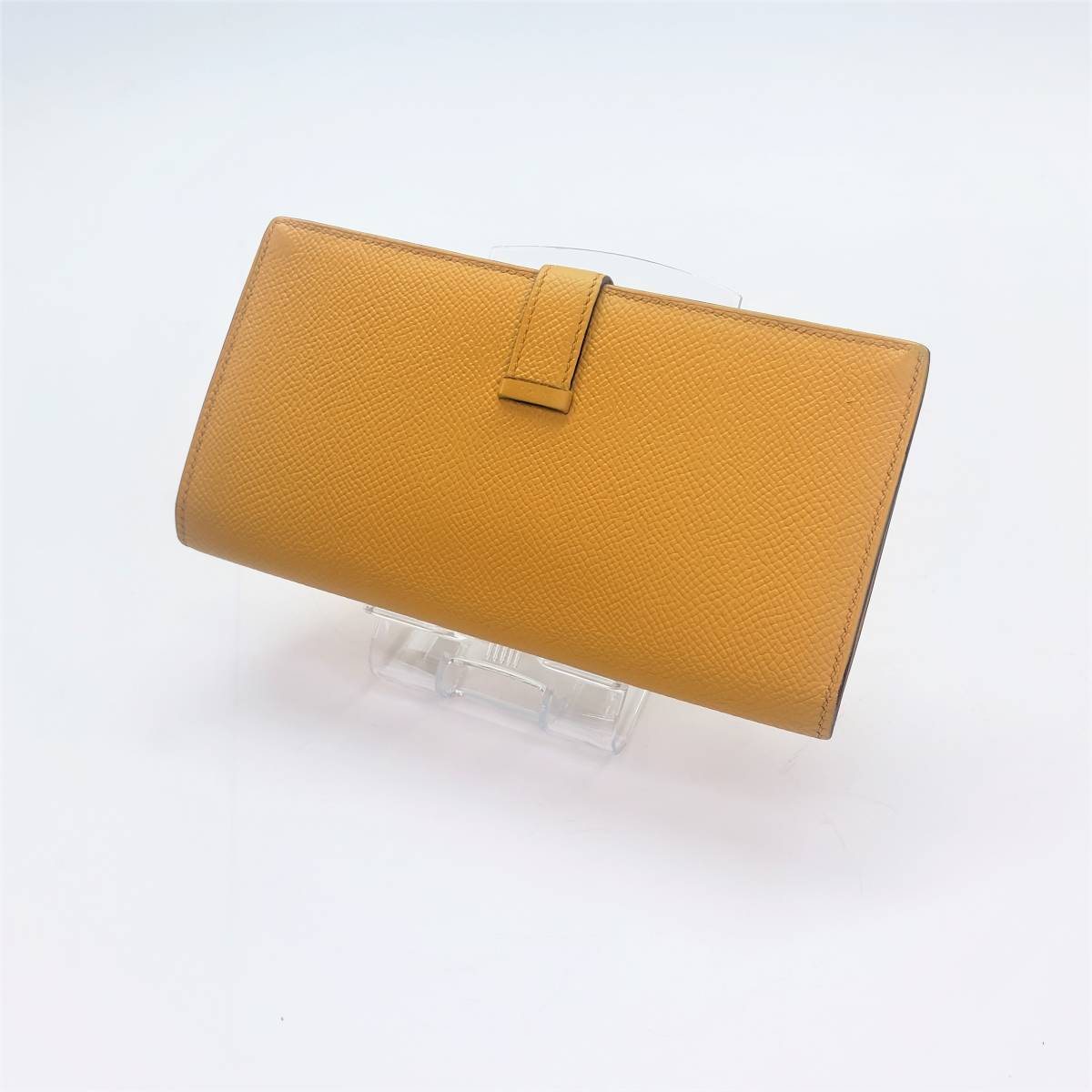 超美品】HERMES エルメス ベアンスフレ イェロー 刻印C 2つ折り長財布