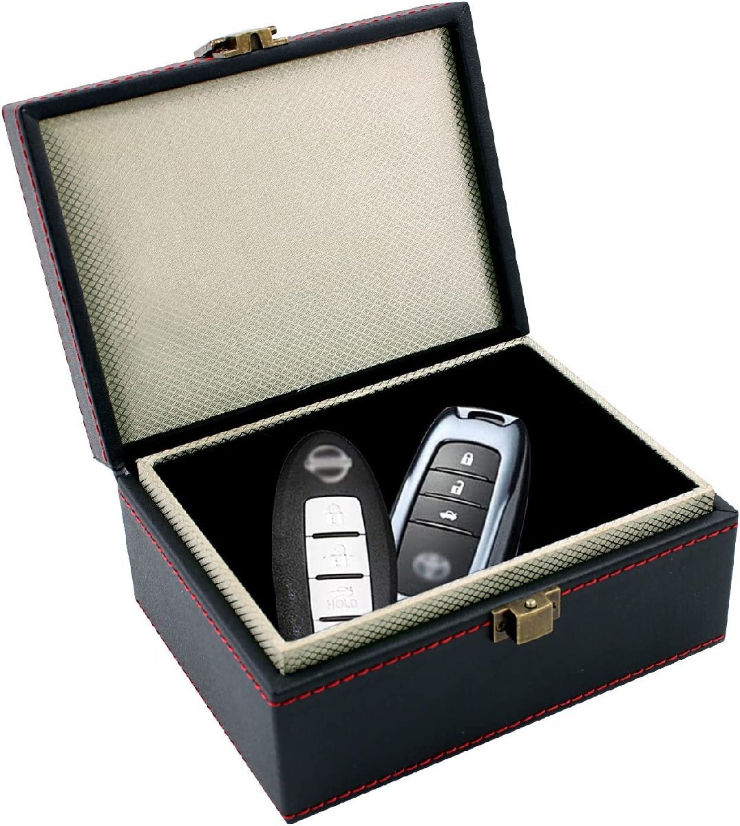 リレーアタック 防止 ケース スマートキー ボックス 電波遮断 ボックス 箱 防止グッズ カードキー キーケース 缶 キー ポーチ 対策 