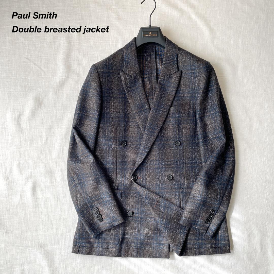 美品> Paul Smith ポールスミス ダブルブレスト チェック 美品> Paul Smith ポールスミス ダブルブレスト チェック