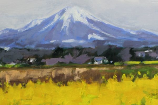 BM243 oil painting Morita preeminence male [.. flower . large mountain ] P10 number higashi light . condition excellent genuine article guarantee mountain ... large mountain Tottori landscape painting amount attached [ same .. flat inclination angle .] oil painting 