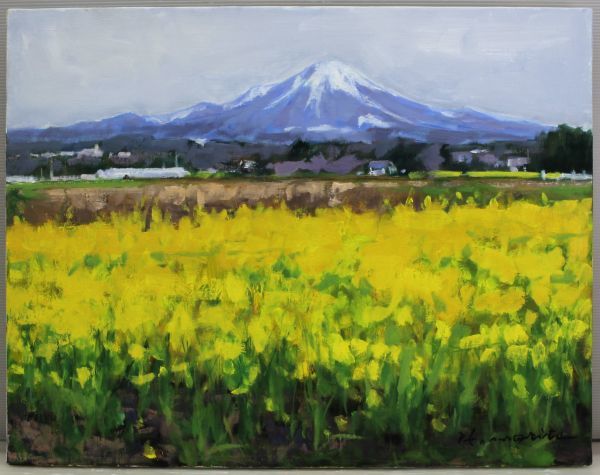 BM243 oil painting Morita preeminence male [.. flower . large mountain ] P10 number higashi light . condition excellent genuine article guarantee mountain ... large mountain Tottori landscape painting amount attached [ same .. flat inclination angle .] oil painting 