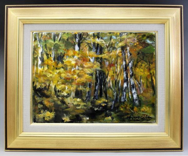BM213 oil painting Morita preeminence male [. leaf ...]F4 number .. large mountain higashi light . member condition excellent genuine article guarantee mountain . Tottori scenery oil painting amount attached [ large amount Gold 7716]