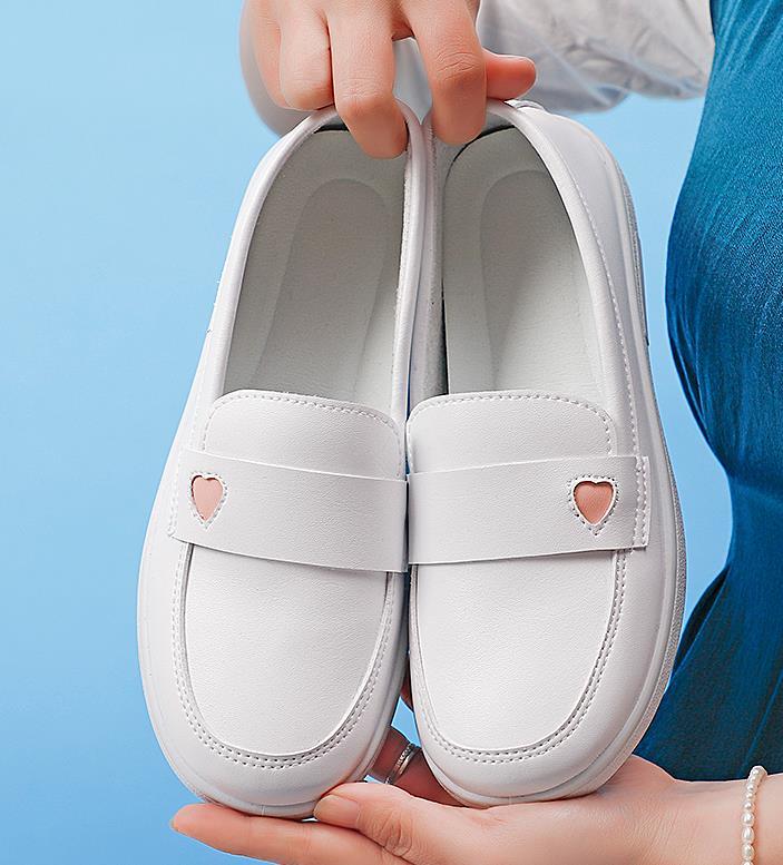 レディース　看護師　パンプス　革靴　カジュアル　快適　柔らか　ローファー　スリッポン　履きやすい　妊娠靴　作業靴　 x172_画像1