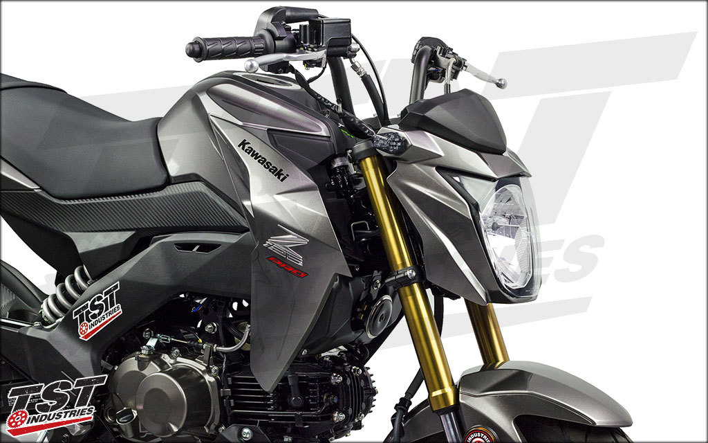 TST Industries Z125 フロント スモーク LEDウィンカー 専用ハーネス付 カスタム_画像1