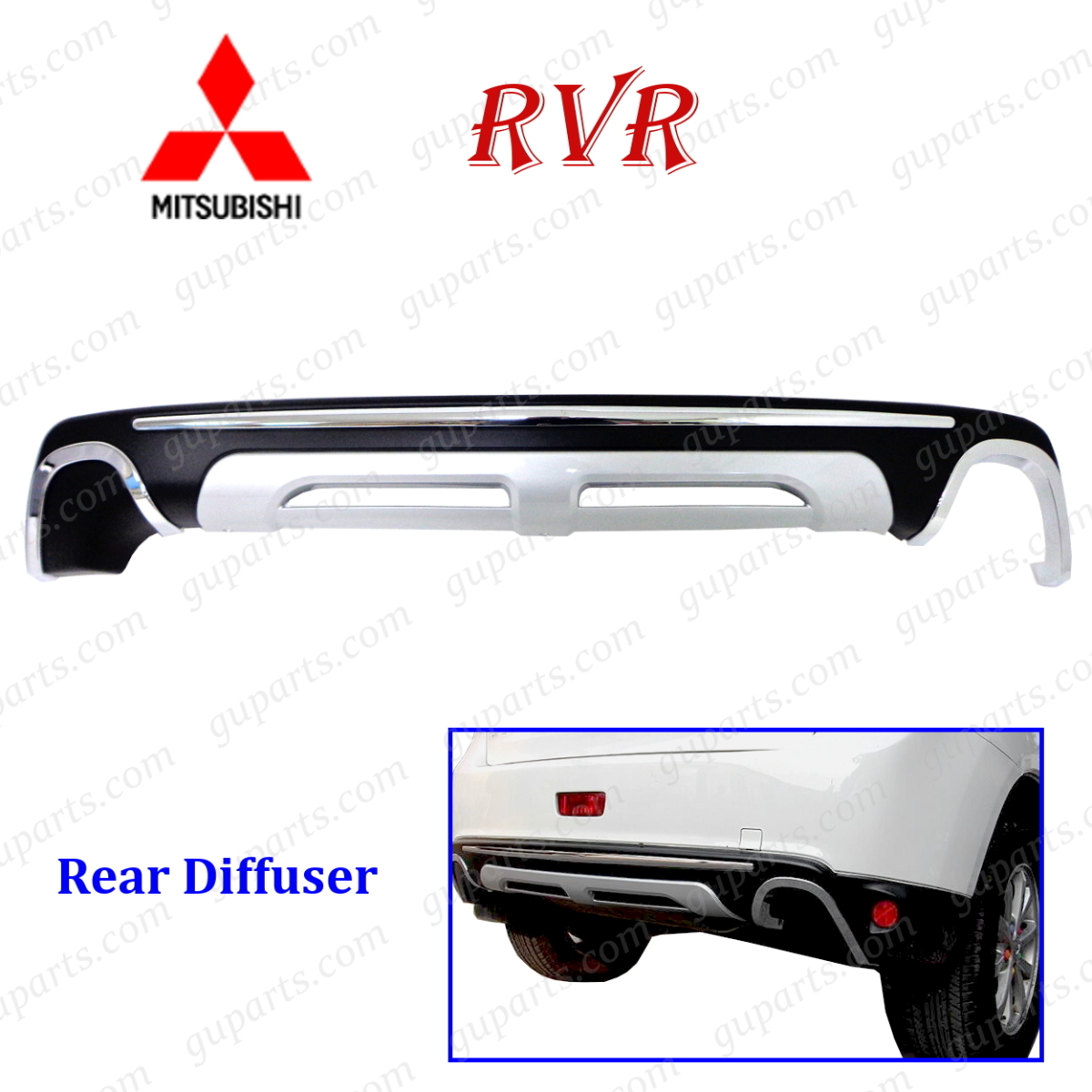  Mitsubishi RVR GA4W H24/10~ latter term diffuser rear bumper guard chrome plating 