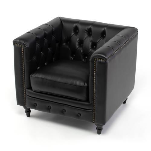  sofa sofa 1 seater . sofa antique style single sofa Cesta - field black black synthetic leather modern vi n cent VM1P32K