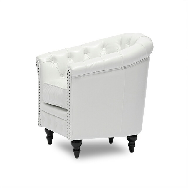  sofa 1 seater . sofa 1 person lounge sofa single Cesta - field antique style white white imitation leather VINCENT vi n cent VL1P65K