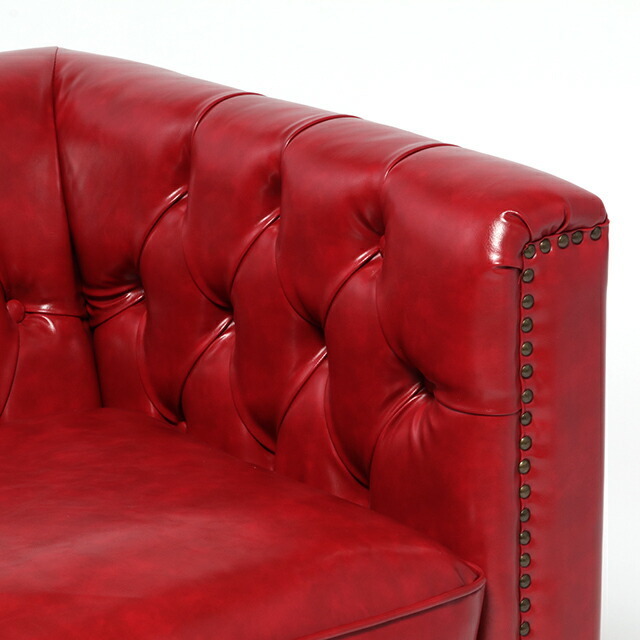  sofa sofa 1 seater . sofa compact sofa Cesta - field antique style Britain single red imitation leather vi n cent VM1P63K