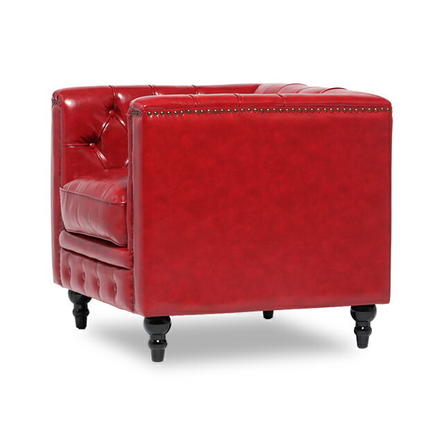  sofa sofa 1 seater . sofa compact sofa Cesta - field antique style Britain single red imitation leather vi n cent VM1P63K