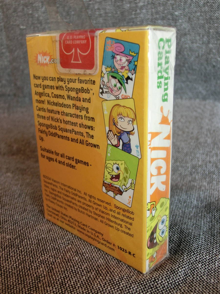 超レア 昭和レトロ Nickelodeon (ニコロデオン) Playing Cards スポンジボブ トランプ カード 未開封_画像4