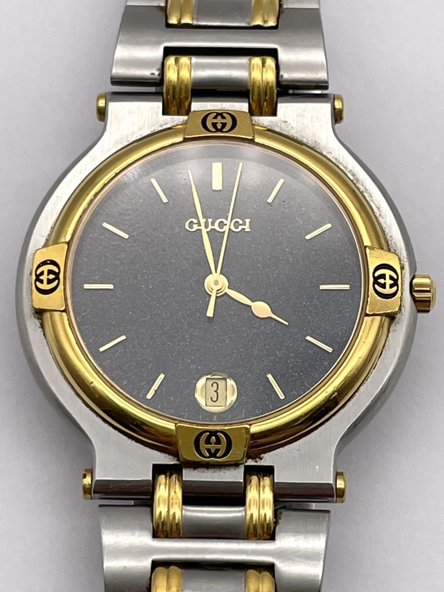 グッチ GUCCI 9000G メンズ腕時計○2023/4/3電池交換済 - ブランド腕時計