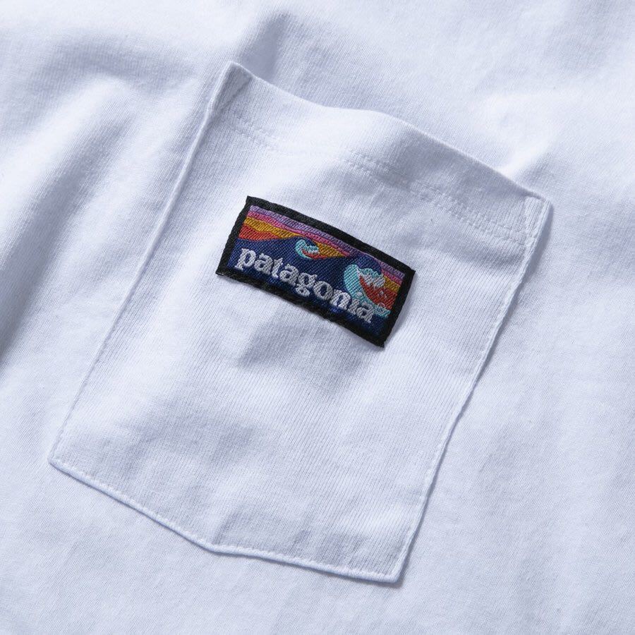 patagonia Tシャツ M's Boardshort Label Pocket Responsibili Tee ポケット レスポンシビリ 38510 200008418040 半袖　ホワイト　 S_画像3