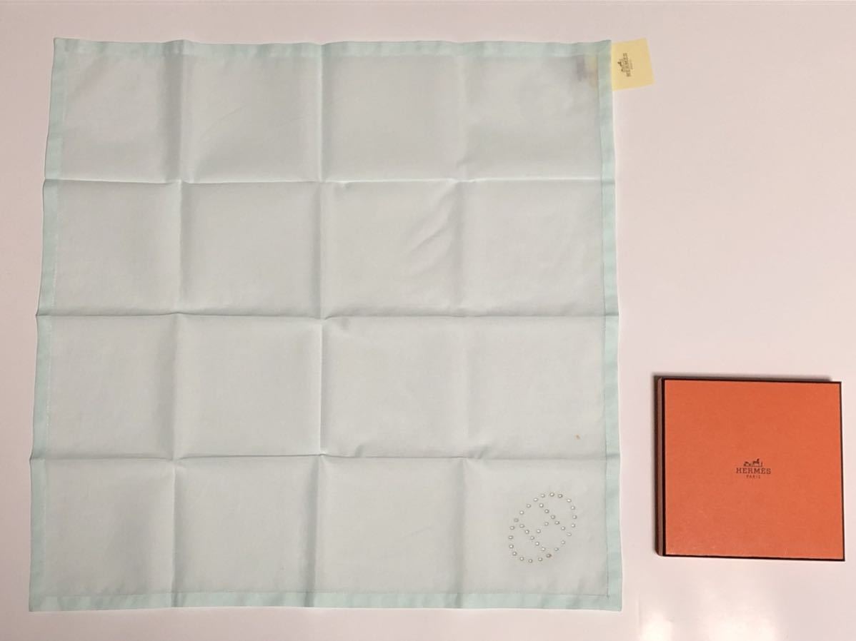 【未使用保管品】HERMES エルメス スカーフ プチカレ コットン ハンカチ 未使用 HERMES コットン H ハンカチ プチカレ ミニスカーフ