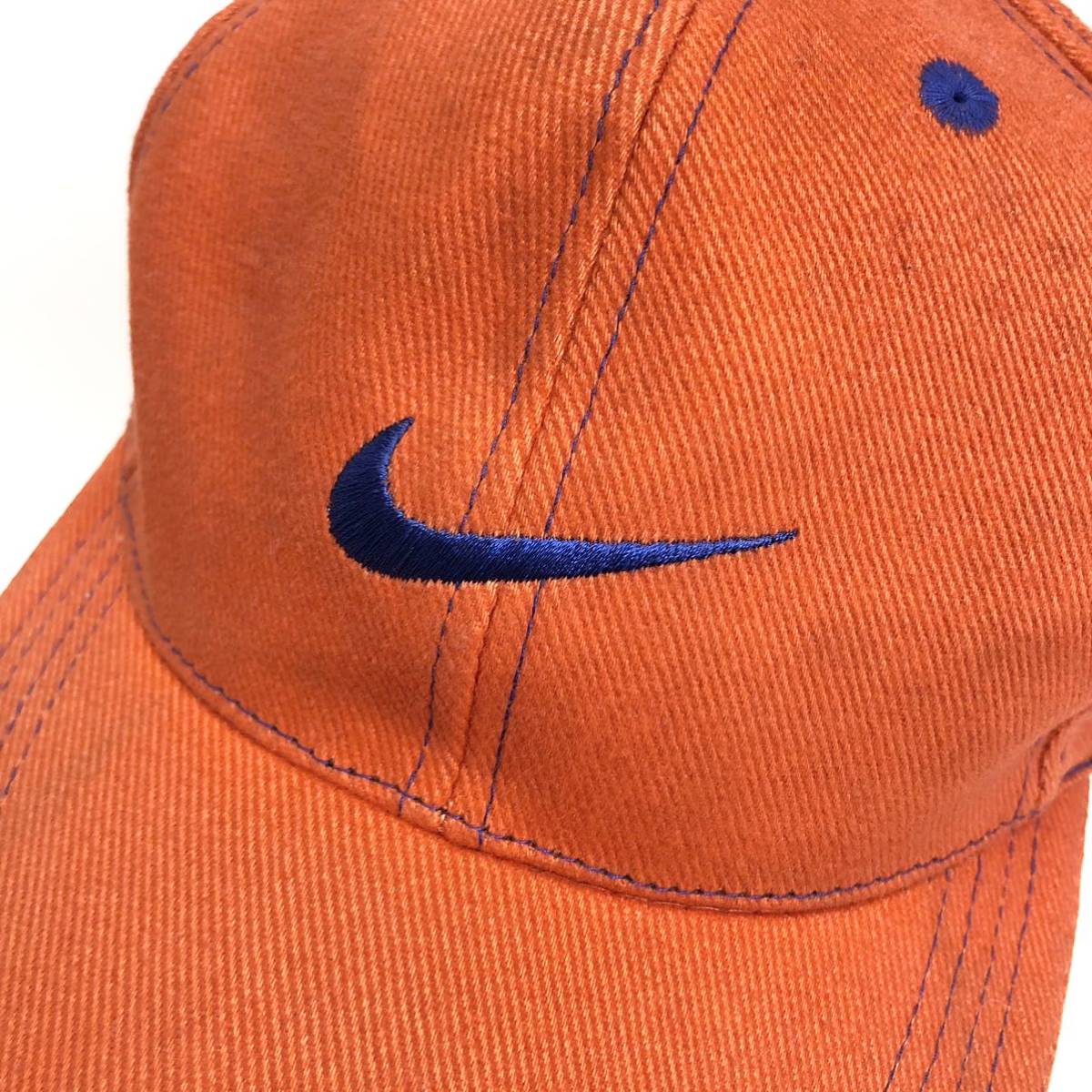 NIKE Nike embroidery cotton cap hat orange blue embroidery Kids size Junior size 