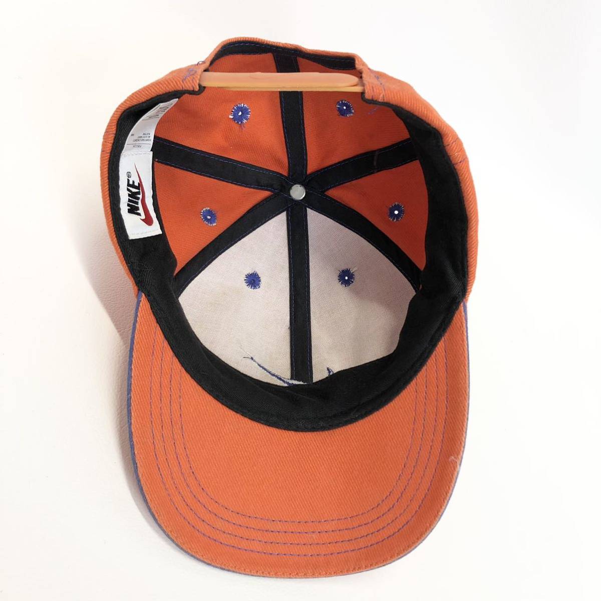 NIKE Nike embroidery cotton cap hat orange blue embroidery Kids size Junior size 