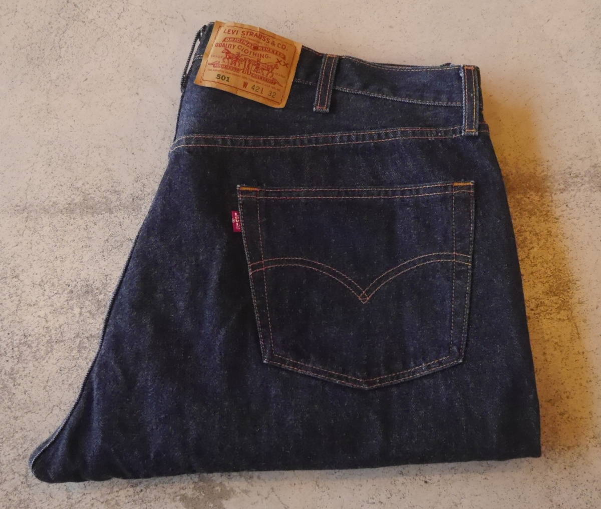 リーバイスW42大きな1990年代501Levi's501xx501zxx66後期ビッグE前期80年Big-E赤耳ビックサイズ未使用ビンテージ古着MADE IN USAアメリカ製