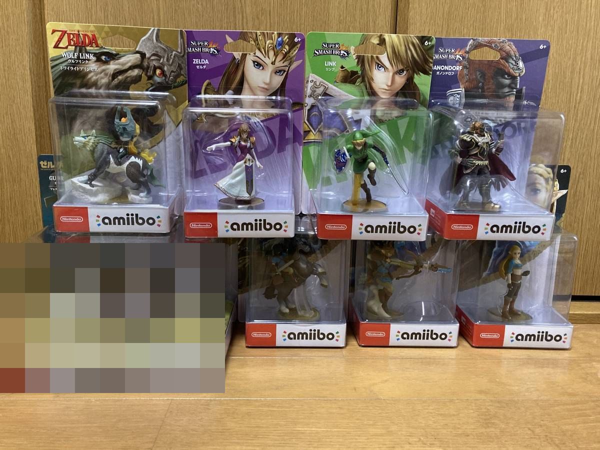 amiibo アミーボ ゼルダの伝説 計8種セット ゼルダ リンク 騎乗 弓