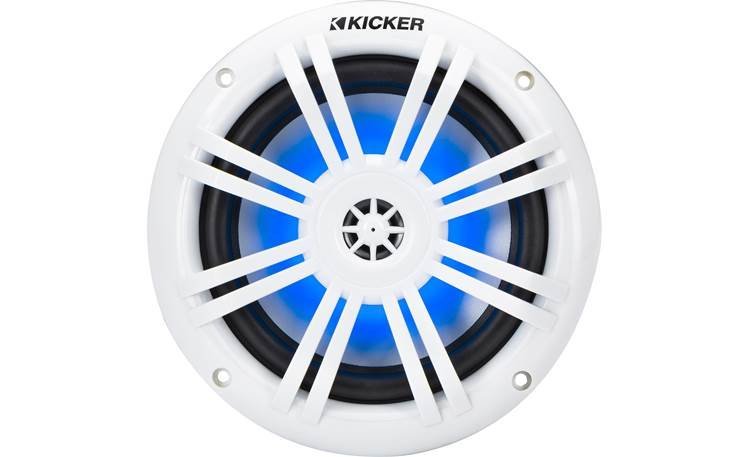 ■USA Audio■キッカー Kicker KM604WL (49KM604WL) マリーングレード 16.5cm (6.5インチ) Max.150W●ブルLED搭載●白色グリル●保証●税込の画像2