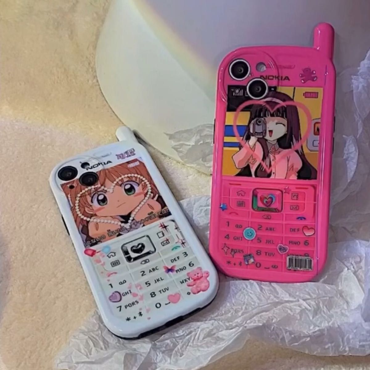 iPhone13/14ケース ガラケー風 レトロ 携帯電話 韓国 おしゃれ かわいい カードキャプターさくら スマホカバー 