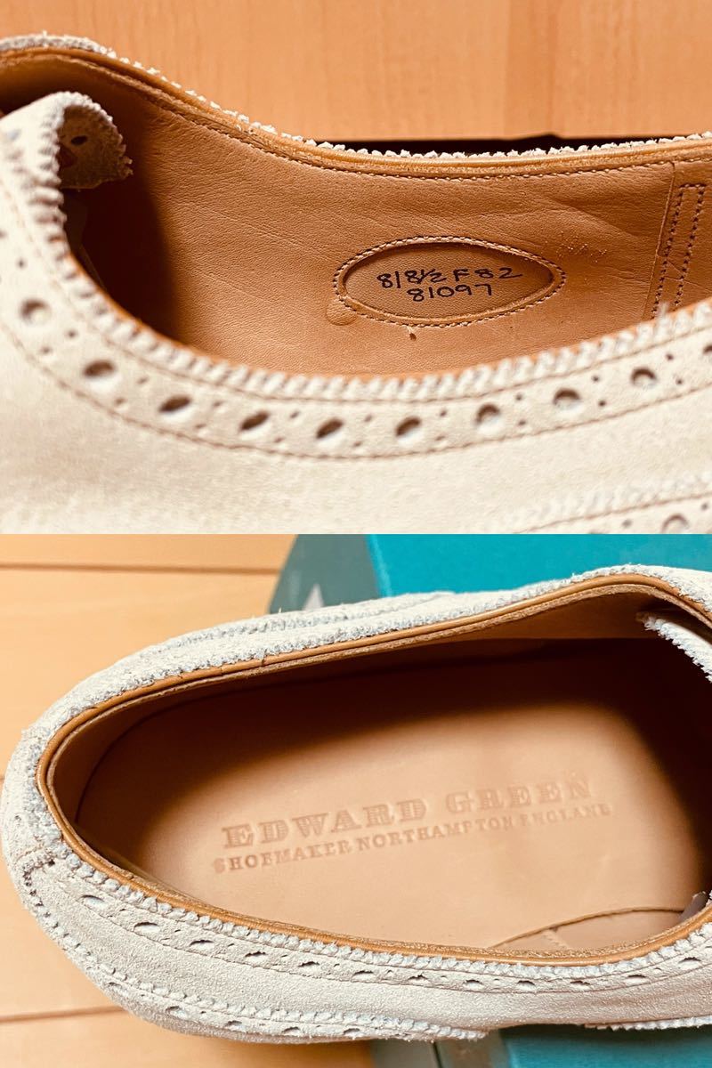 未使用品 EDWARD GREEN Malvern 8-8 1/2 F82 ベージュスエード 26.5cm