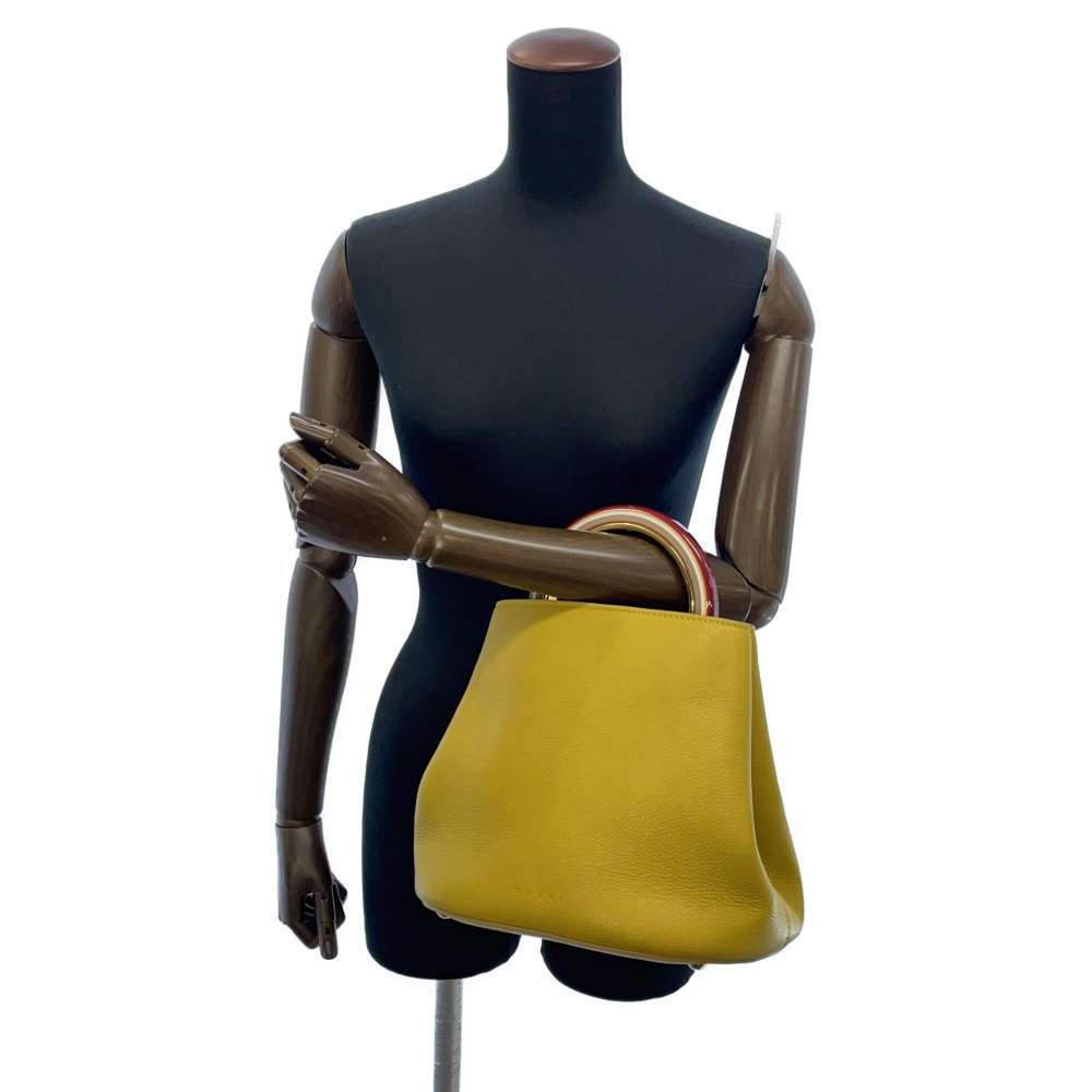マルニ ハンドバッグ パニエ レザーMARNI バッグ 2wayショルダーバッグ