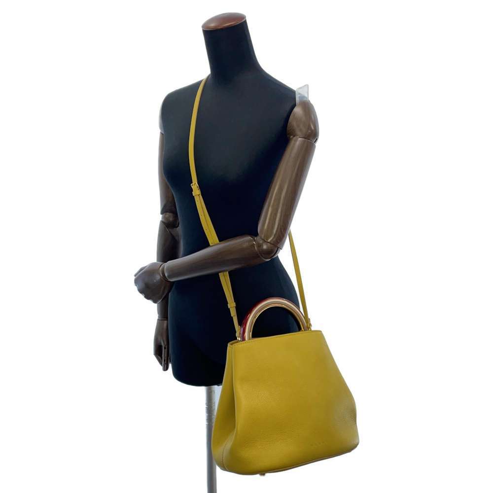 マルニ ハンドバッグ パニエ レザーMARNI バッグ 2wayショルダーバッグ