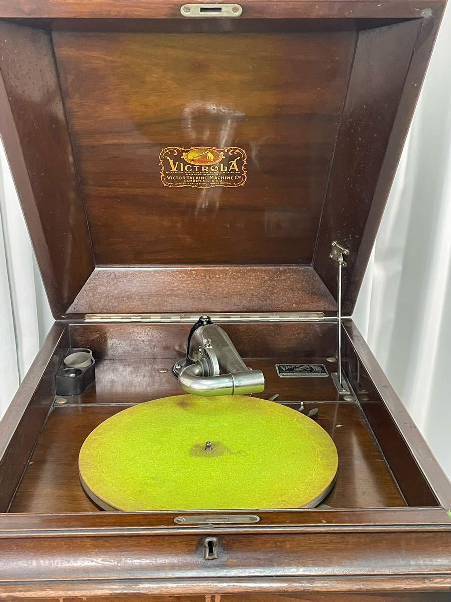 6690 アップライト式 蓄音機 Victor ビクター VICTROLA VV-105 動作品