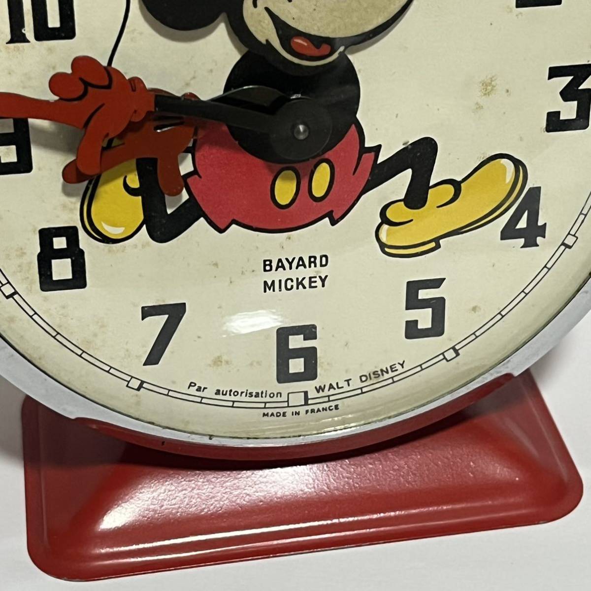 希少　1960年代　フランス製　デッドストック　BAYARD MICKEY MOUSE 　置時計　目覚まし時計　ウォルトディズニー　当時物