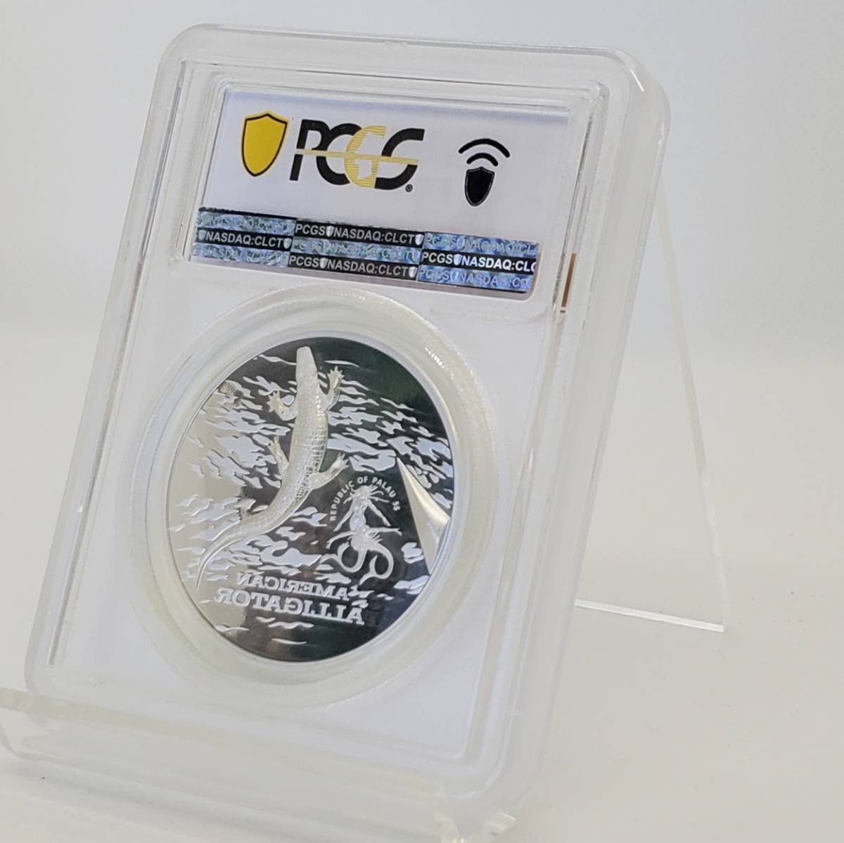 最高鑑定】2022年 パラオ アメリカンアリゲーター ワニ 銀貨 5ドル
