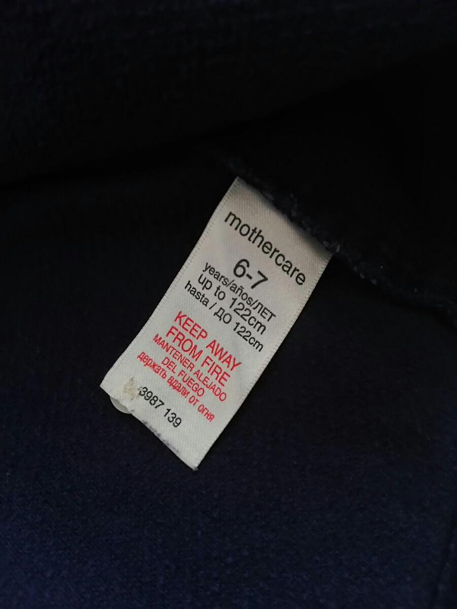 英国 Mothercare UK6-7 マザーケア 上質ビロード コットン 長袖シャツ 濃紫 120サイズ相当 送料無料_画像6