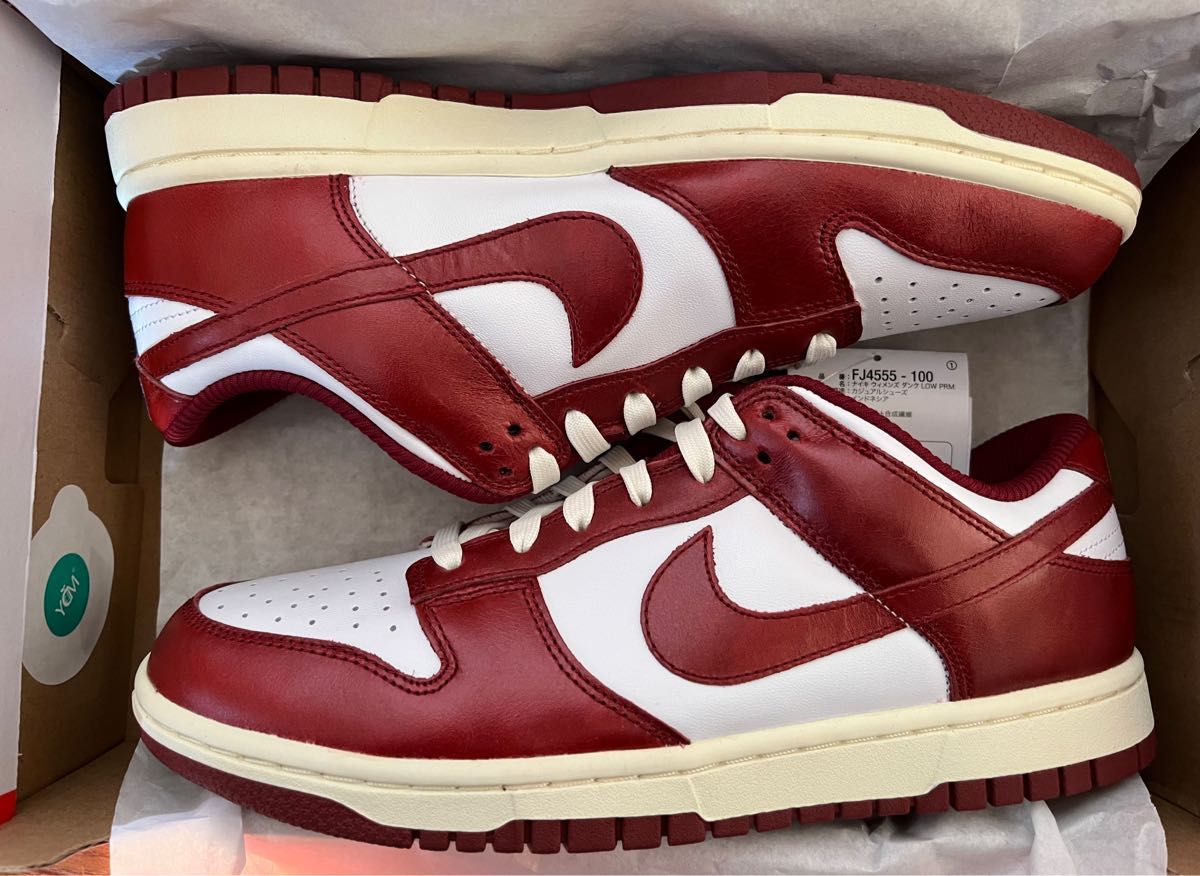 Nike WMNS Dunk Low PRM Team Red and White 29cm Yahoo!フリマ（旧）-