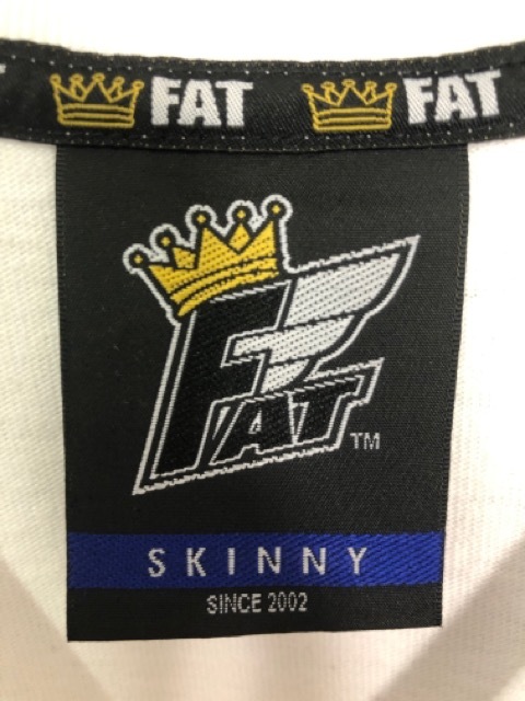 beautiful goods *FAT T-shirt heavywait FIFAparoti- size SKINNY white FIFA