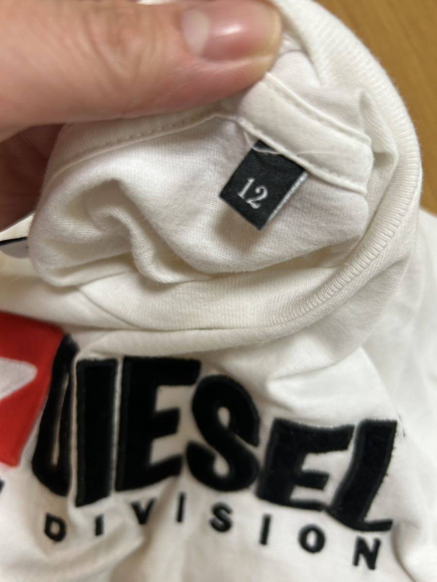 ディーゼル　半袖Tシャツ　サイズ12 150 160 トップス　キッズ　ジュニア　白Tシャツ ロゴ　diesel_画像4