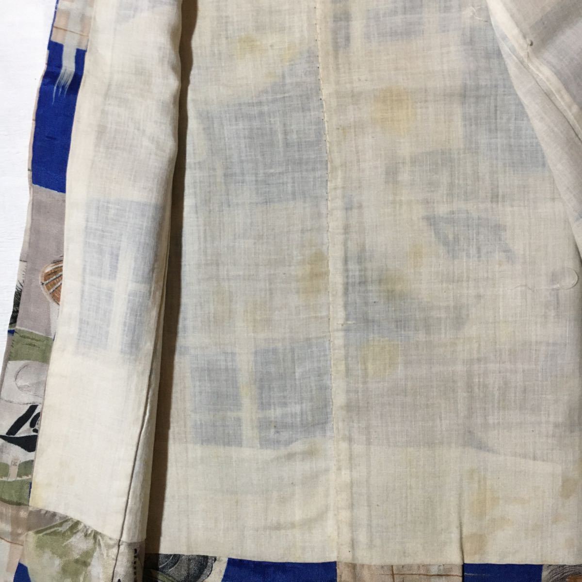 M3-18 アンティーク長襦袢 男の子用 2枚 古布 ハンドメイド シミあり