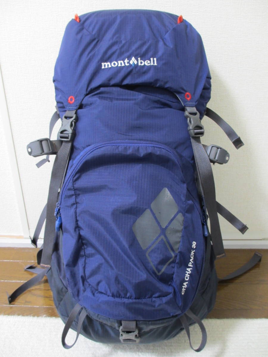 【送料無料！】23,600円【美品！】モンベル チャチャパック 30L IKBL(紺色系) mont-bell chachapack30 ハイキング・防災対策にもおすすめ！_画像1