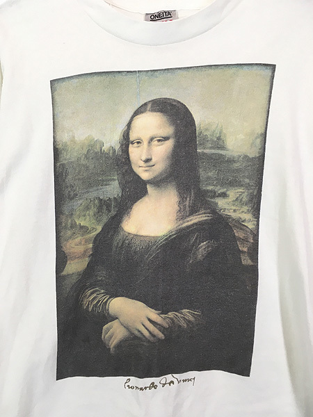 モナリザ Vintage Tシャツ 90s シングルステッチ アート ダヴィンチ