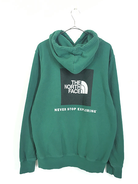 古着 TNF The North Face バック BIG ロゴ ライト スウェット パーカー M 古着_画像4