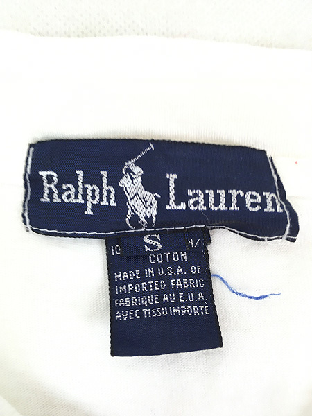古着 90s USA製 Ralph Lauren 「POLO BEAR」 セミフォーマル ポロベア Tシャツ S 古着_画像6