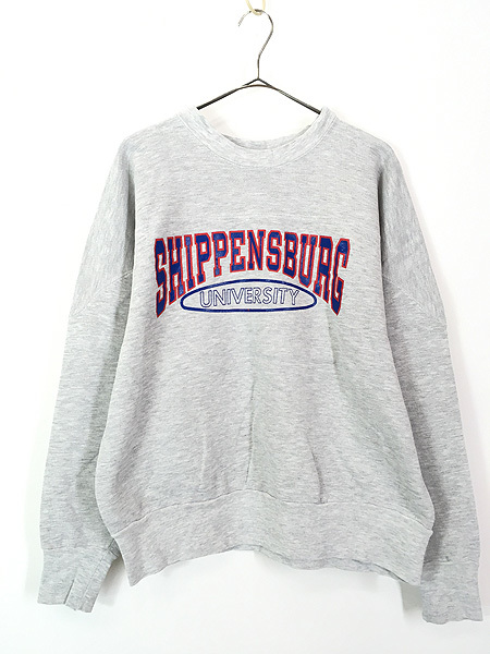 古着 90s USA製 Champion 「SHIPPENSBURG」 カレッジ フットボール スウェット トレーナー L 古着