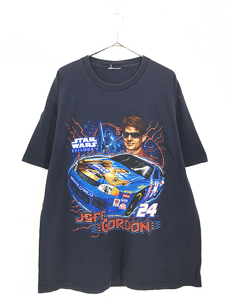 古着 90s Jeff Gordon × STAR WARS Episode1 レーシング ムービー Tシャツ XL位 古着