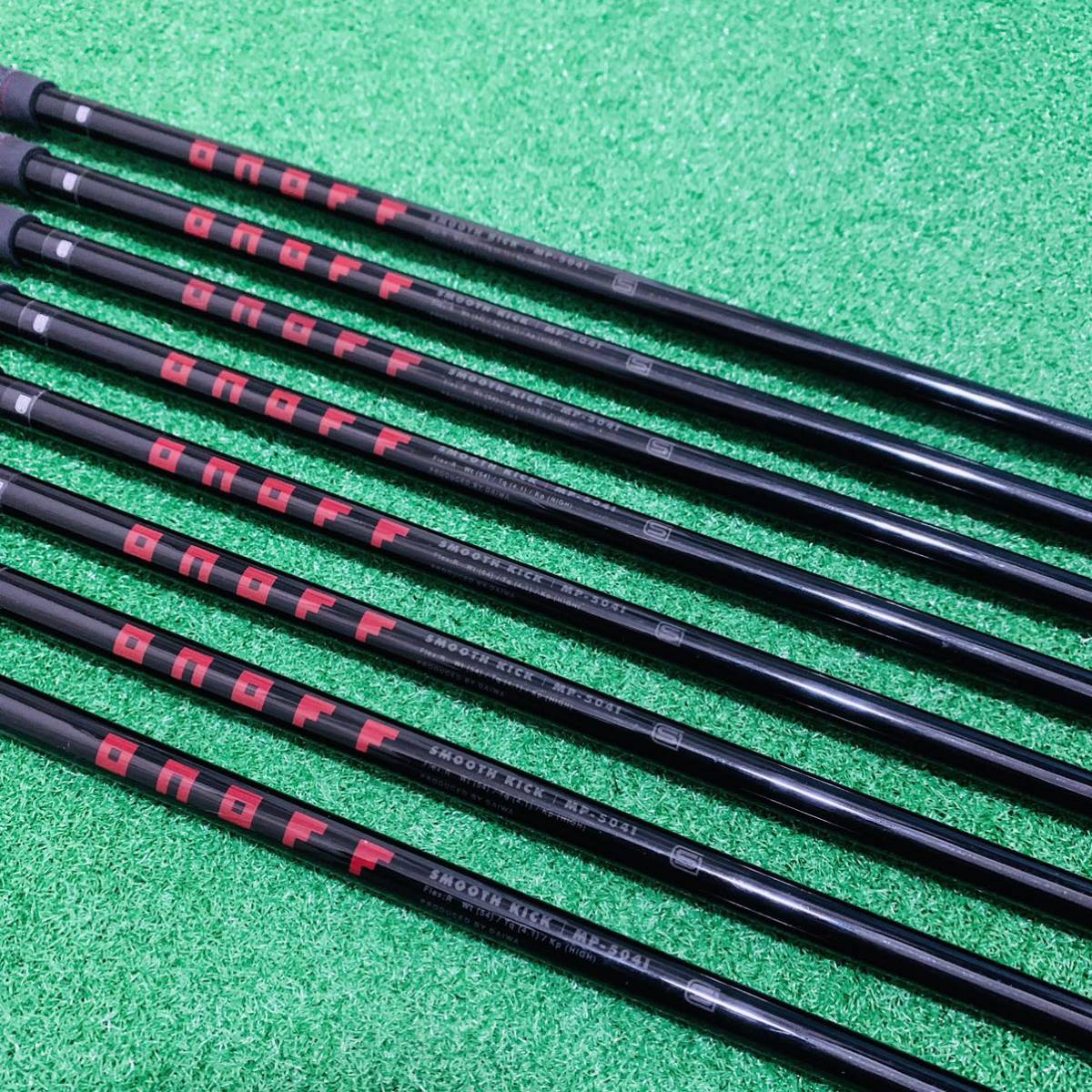 Y4664 ONOFF オノフ レフティ SMOOTH KICK スムースキック アイアン 8本セット Daiwa グローブライド MP-504I フレックスR 送料無料