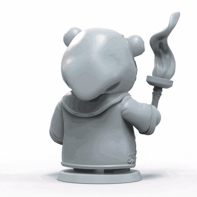 SeaHorse3D sh3-fnz02 PANDA 3D print miniature D&D TRPGchibi miniature Panda miniature 