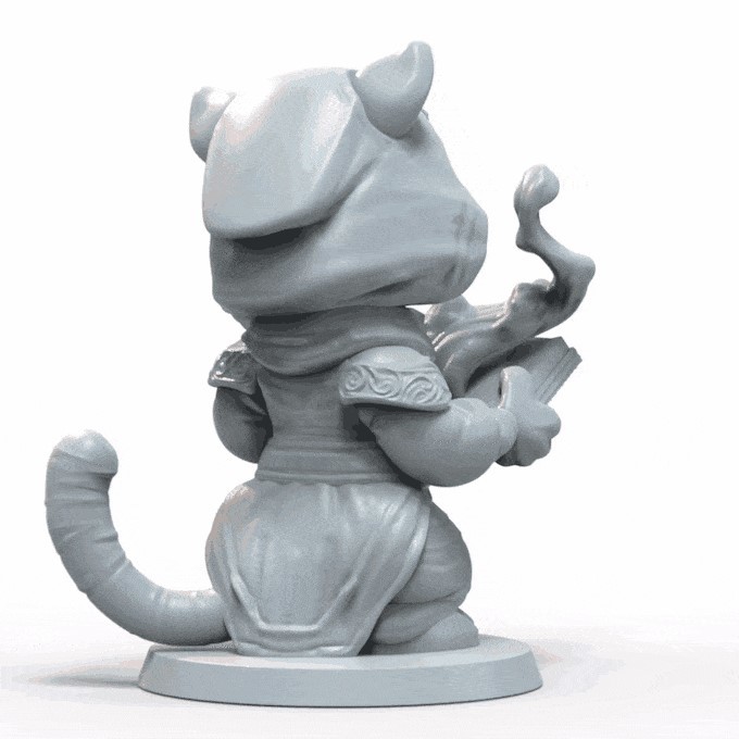 SeaHorse3D sh3-fnz05 TIGER 3D print miniature D&D TRPGchibi miniature 