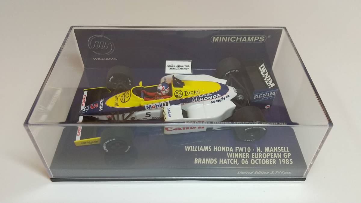 ミニチャンプス 1/43　ウィリアムズ　FW10　イギリスGP　N.マンセル（400850005）_画像2