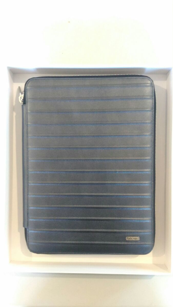 送料込 生産終了品 新品 RIMOWA リモワ iPad air case レザーケース ブルー