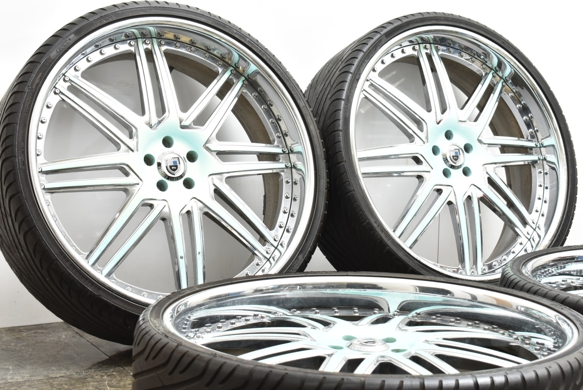 【鍛造 3ピース】ASANTI AF163 26in 9.5J(実測) +18(実測) PCD114.3 DURUN F-ONE 275/25R26 ハリアー RX NX ムラーノ リペア補修用ベース_画像2